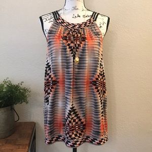 ⬇️NWT BCBG MAXAZRIA Sleeveless Tank Top Tunic - LG